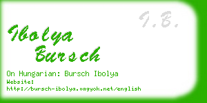 ibolya bursch business card
